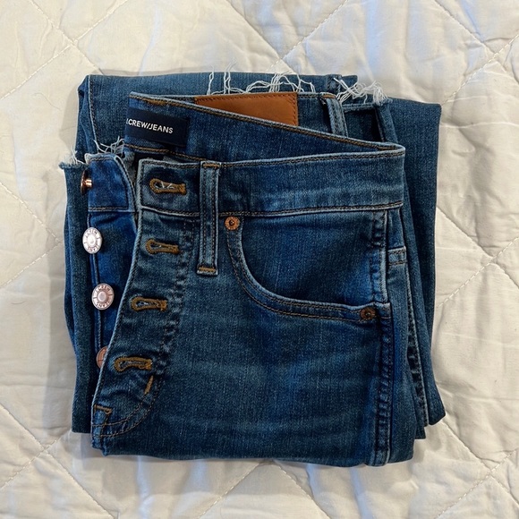 Size 25 jcrew “vintage straight” button jeans.
